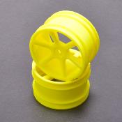 UK-JC 6 Spoke 2.2 Rear Yellow Wheel CAT/Coug 2K pr CORE RC