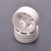 UK-JC 6 Spoke 2.2 4WD Front White Wheel CAT 2K pr CORE RC