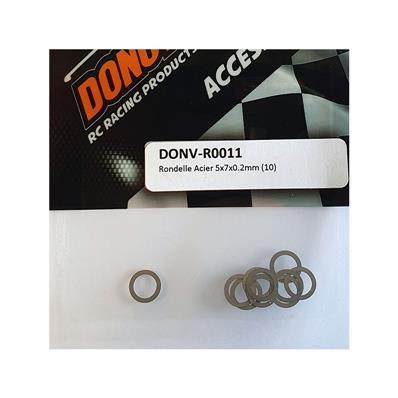 UK-Steel Washer 5x7x0.2mm (10) DONUTS RACING