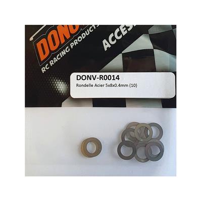UK-Steel Washer 5x8x0.4mm (10) DONUTS RACING