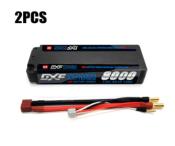 UK-2 X Lipos Batteries 2S 7.6V 8000mAh 130C 5mm with cable DEAN DXF-POWER