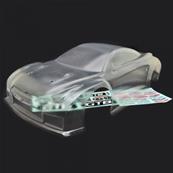 UK-HYPER GTB CLEAR BODYSHELL LONG (INC WINDOW MASKS HOBAO RACING