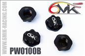 UK-Acorn wheel nuts BLACK (4) 6-MIK