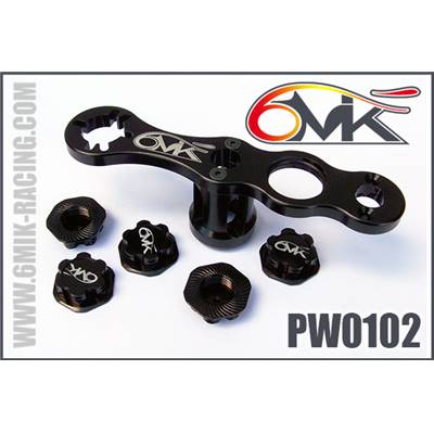 UK-Wheel wrench + 5 acorn wheel nuts 6-MIK