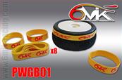 UK-Buggy tire gluing elastics 1/10e & 1/8e 6-MIK