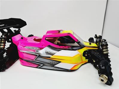 UK-Painted body ST-4 Falcon pink/yellow for S35-4 nitro SWORKZ