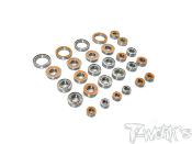 UK-Precision Ball Bearing Set ( For TEKNO EB48 2.1 ) 30pcs. T-WORK'S