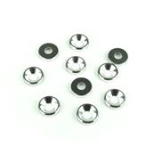 UK-M3 Countersunk Washers (aluminum, natural, 10pcs) TEKNO-RC