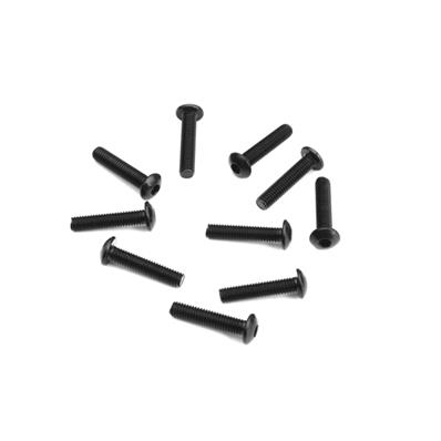 UK-M3x14mm Button Head Screws (black, 10pcs) TEKNO-RC