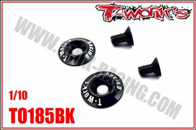 UK-1/10 Aluminum Wing Washer ver.2 black T-WORK'S
