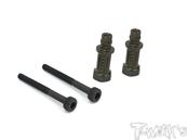 UK-Hard Coated 7075-T6 Alum. Shock Standoffs +5mm ( Team Associated RC8 B3.1/B3/B3.2/T3.2/T3.2E ) 2pcs. T-WORK'S