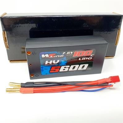 UK-Accu shorty 5600 100c 7.6 High-Voltage (PK 5mm) 2S2P WS-LINE