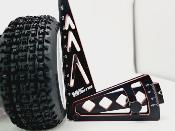 UK-Camber bracket -10°/+5° Aluminum Red and Black- WS-LINE