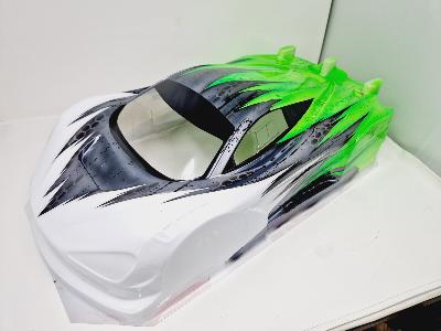 UK-Seven65 GT8 body paint (White/Silver/Fluorescent green) with wing BITTYDESIGN