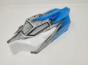 UK-EB48 2.0 WHITE/SILVER/BLUE BODY PAINTED FOR EB48 2.0 - 2.1 TEKNO-RC