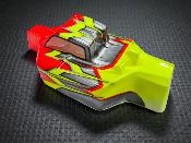 UK-Body "JC P2" Rouge Fluo/Gun Métal/Jaune for XRAY XB8 WS-LINE