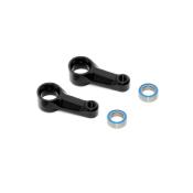 UK-X4 Alu Dual Steering Arm - Black + Ball-Bearings (2) X-RAY