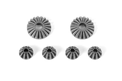 UK-Steel diff bevel & satellite gears V2 (2+4) X-RAY