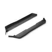 UK-Comp. Chassis Side Guards L+R - Narrow Front - V2 - Graphite X-RAY