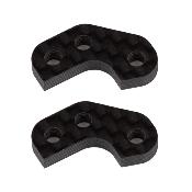 UK-Caster Block Link Mount Set, -3mm, carbon fiber B7/B7 TEAM-ASSOCIATED