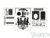 UK-Metal Chrome Radio Skin Sticker ( For Flysky NB4 Pro/NB4 Pro+) T-WORK'S