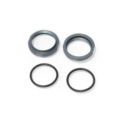 UK-Shock Adjustment Collars (short, aluminum, GUN METAL ano, 2pcs) TEKKNO RC