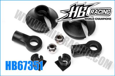 UK-Shock end/shock spring retainer set HB RACING