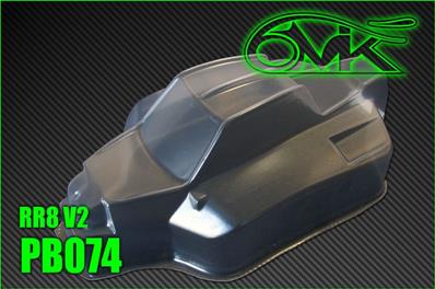 UK-Body lexan for Radiosistemi RR8 V2 (unpainted) 6-MIK