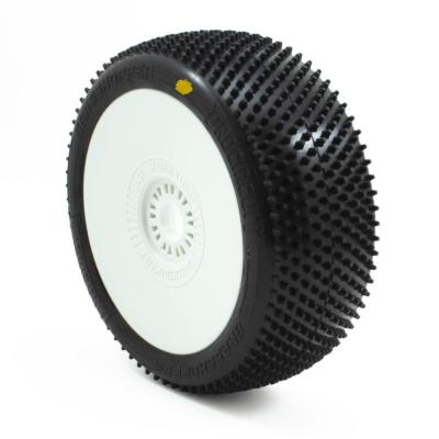 UK-Tyre "Grasshopper" A2 V4 Soft glued on white rims (la paire) PROCIRCUIT
