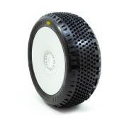 UK-Tyre "STINGER" A2 V4 Soft glued on white rims (la paire) PROCIRCUIT