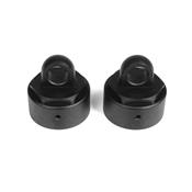 UK-Non-Vented Shock Caps (aluminum, black anodized, 2pcs) TEKNO-RC