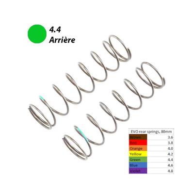 UK-Ressorts 16mm arrières EVO 4.4 verts (2) 8B 4.0 LOSI