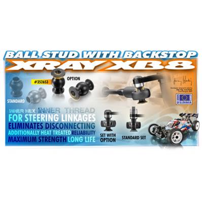 UK-Ball stud 6.8mm with backstop M3 nickel coated (2) X-RAY