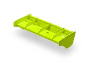 UK-Wickerbill Composite Rear Wing - Yellow X-RAY