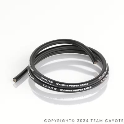 UK-13AWG Black Silicone Cable (100cm) CAYOTE