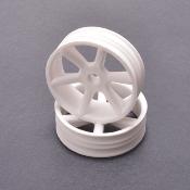 UK-JC 6 Spoke 2.2 2WD Front White Wheel Cougar 2K (pr) CORE RC