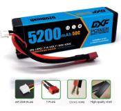UK-Lipo Batterie 2S 7.4V 5200mAh 50C Blue cordon DEAN DXF-POWER