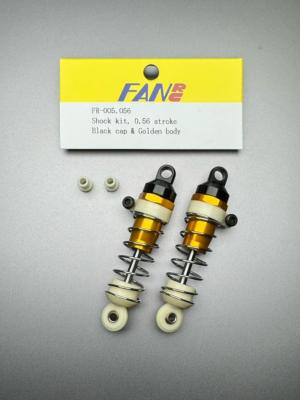 UK-Shock kit 0.56 stroke, Golden body and black cap FAN RC
