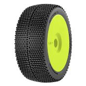 UK-Tyres "MICRO" glued on Yellow rims (2) (choice of compound) GRP