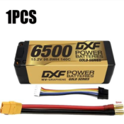 UK-Lipo Battery 4S 15.2V 6500MAH 140C GoldSeries LCG 5MM Graphene avec cordon XT90