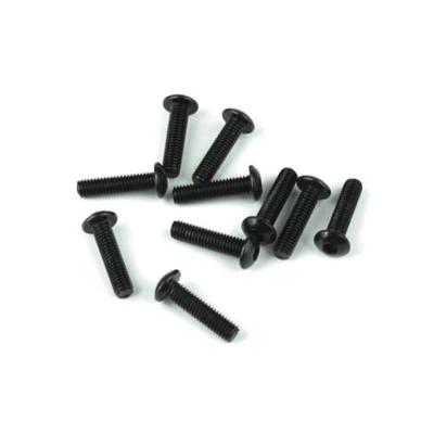 UK-M3x12mm Button Head Screws (black, 10pcs) TEKNO-RC